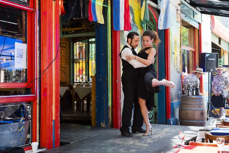 Argentine Couple Dancing Tango in Buenos Aires