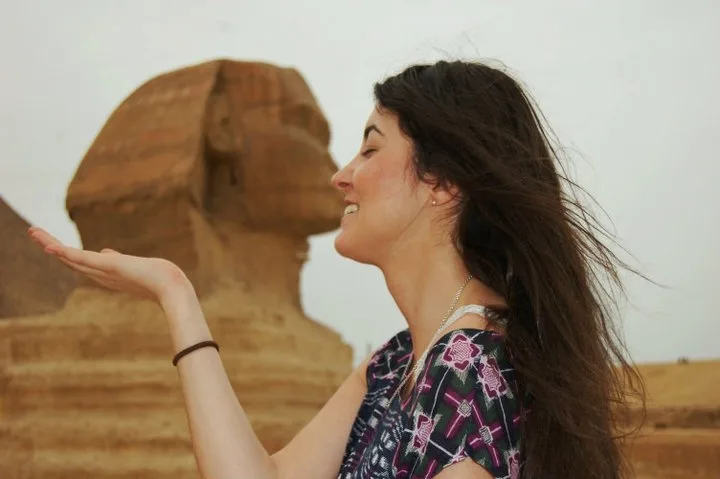 Die Sphinx bei den Pyramiden