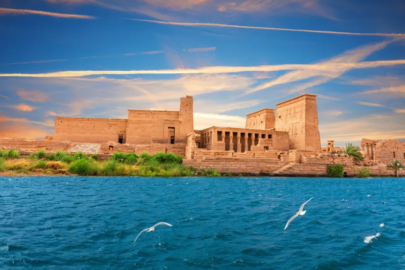 Philae temple by the nile river, Dahabiya vs Nile Cruise