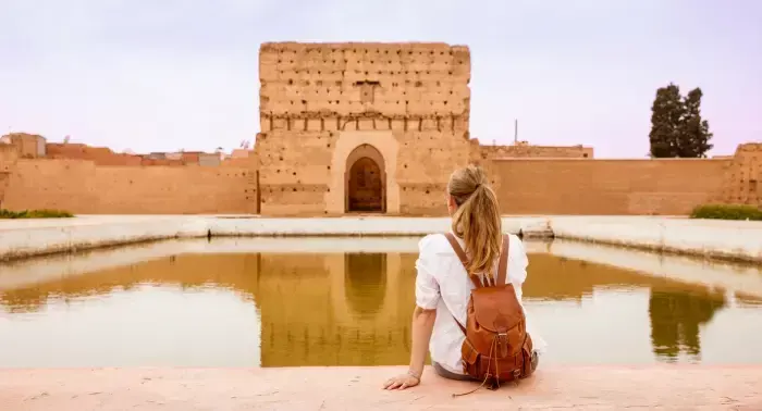Woman tourist in Marakkesh- Morocco