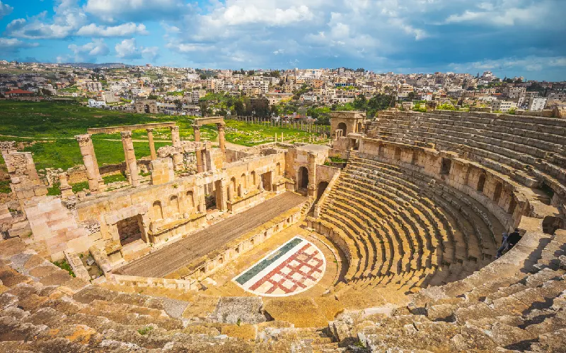 Roman Theatre in Jerash, near Amman, Jordan