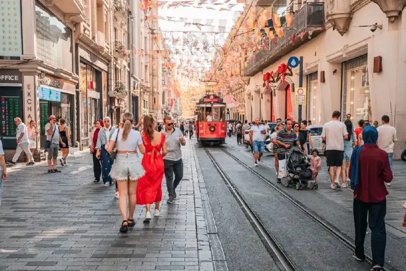 Una escena vibrante en la avenida Istiklal, en Taksim.