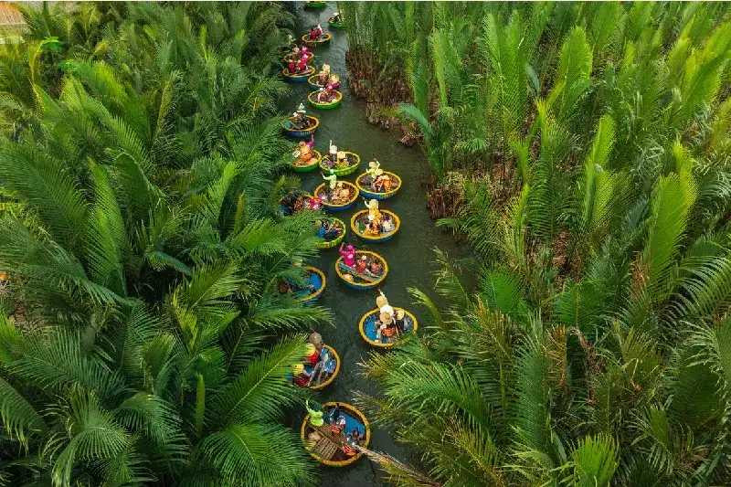 Basketboat tours in Bay Mau nipa in Hoi An