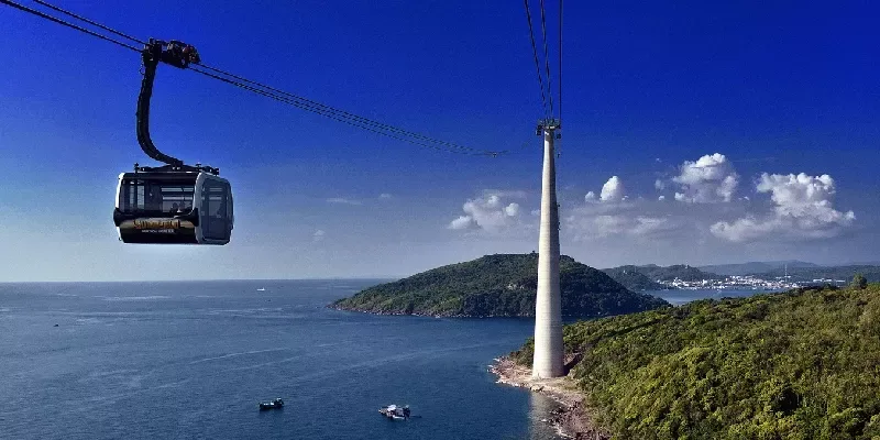 El trayecto en teleférico más largo del mundo, isla de Phu Quoc, Vietnam.