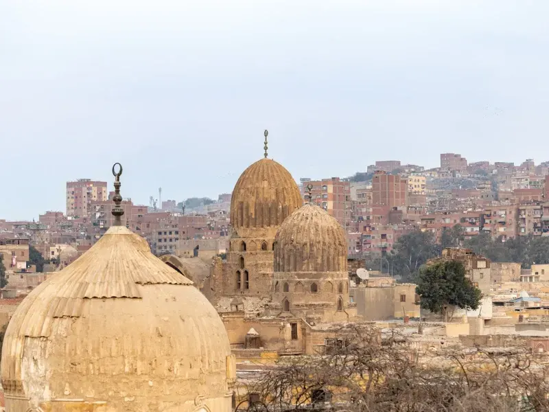 Carte de localisation de la cité des morts Égypte dans l'est du Caire