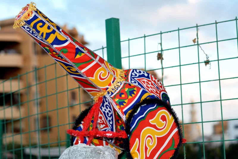 a decorative Ramadan breakfast cannon, Khayamiya Tentmakers Bazaar in Cairo