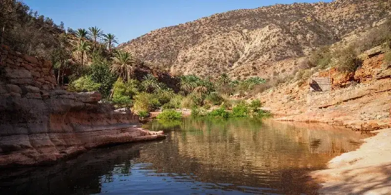 Paisaje del Valle del Paraíso en Marruecos