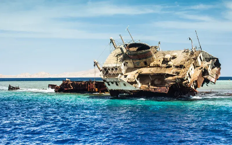 Shipwreck around the Tiran island, Egypt