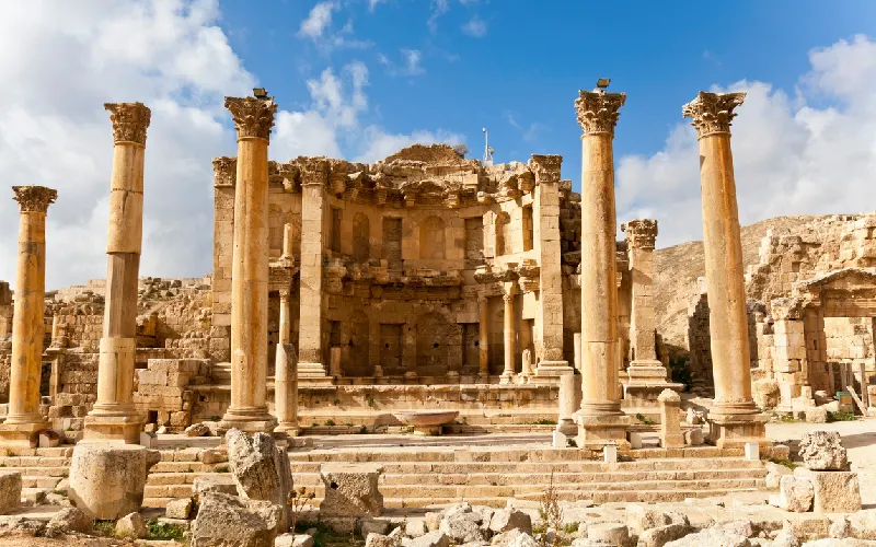 The Nymphaeum in the Roman ancient city of Jerash, Jordan
