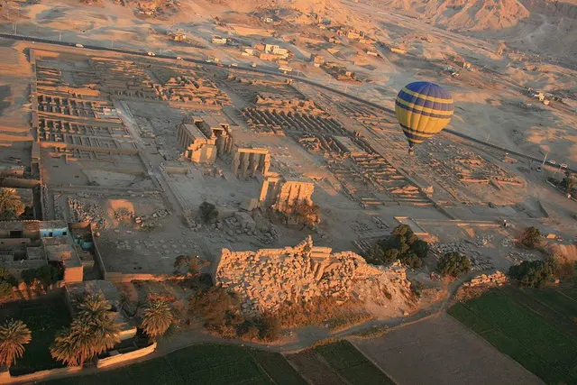 Awesome View for the Hot Air Balloon in Luxor Awesome View for the Hot Air Balloon in Luxor