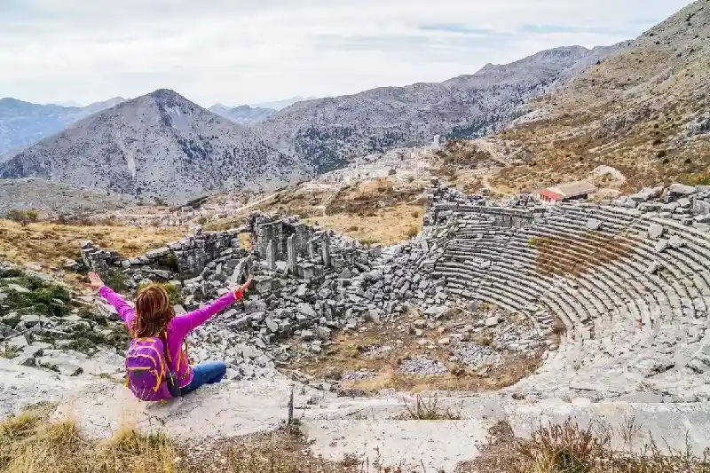 Taking in the view at ancient Sagalassos, Ancient cities in Turkey.