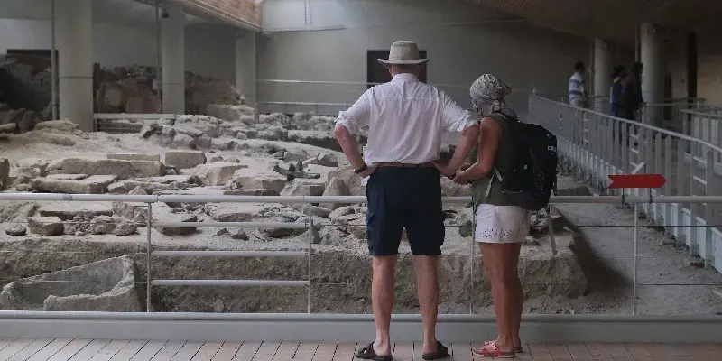 Museo de Prehistoria de Thera en Firá, Santorini, Grecia
