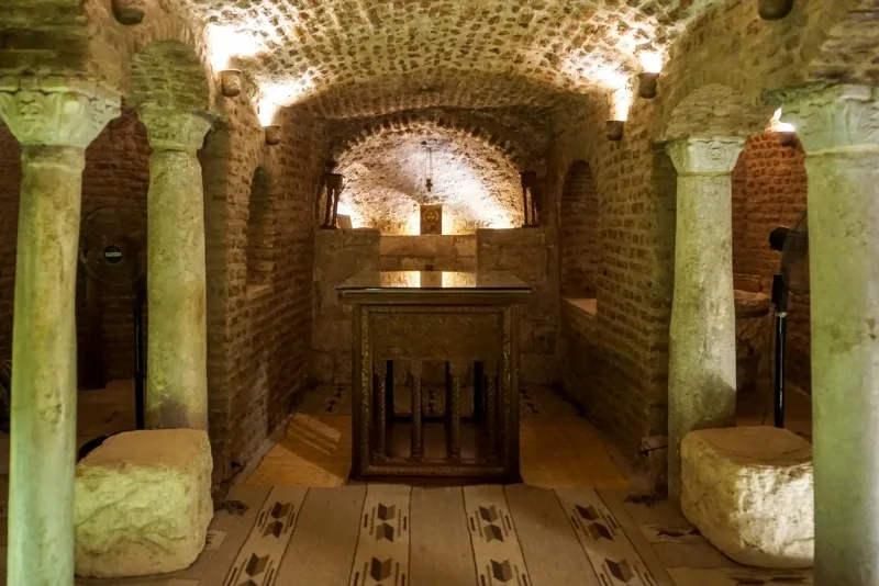 Church of St. Sergius and St. Bacchus in Cairo Egypt spot where the Holy Family was in Egypt, Holy Family in Egypt