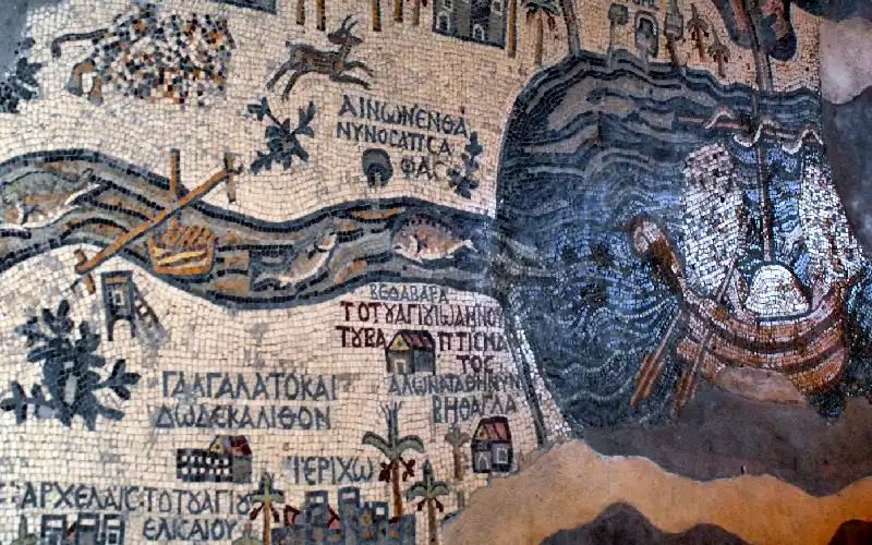 Madaba, Jordan: Byzantine Map of Jerusalem
