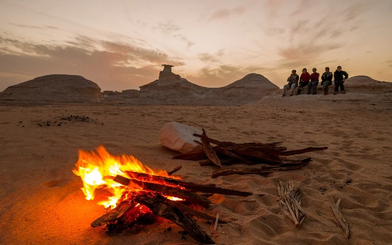 Camping white desert