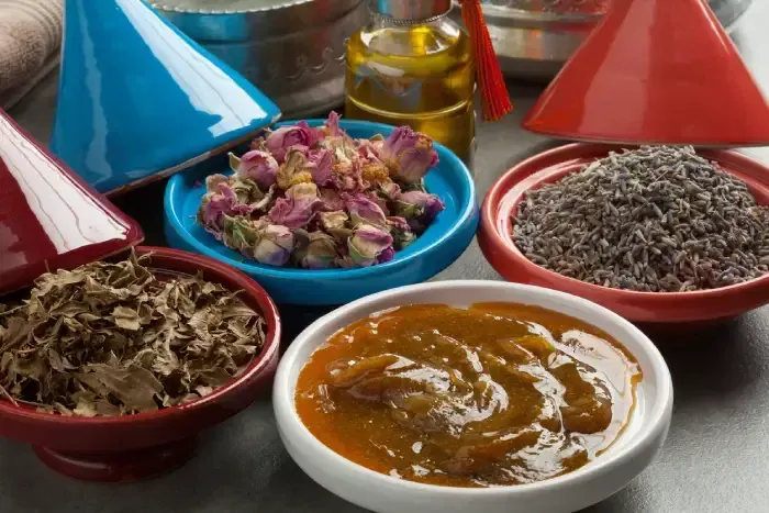 Moroccan cosmetic hamam herbs