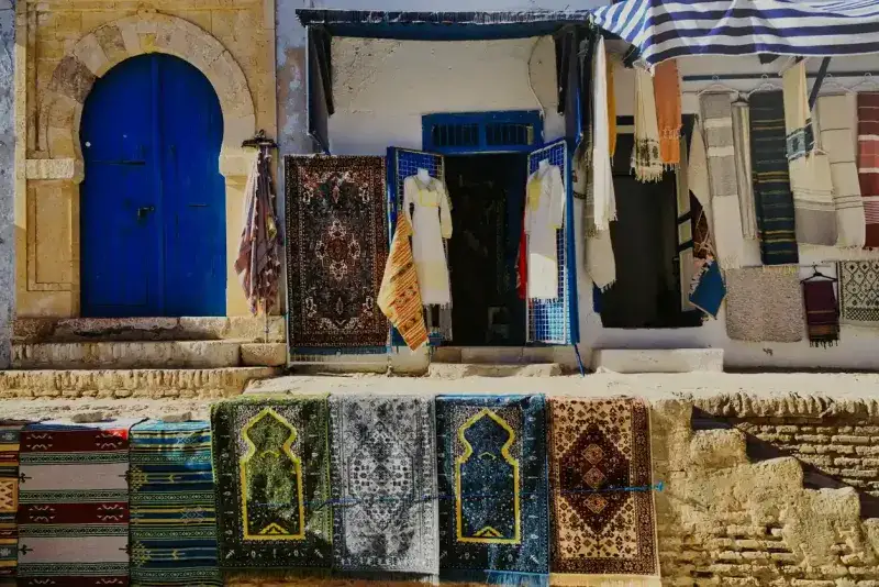 Tourists stores in Kairouan, Tunisia