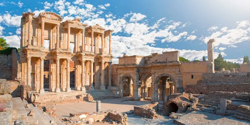 Library of Celsus in the ancient city of Ephesus