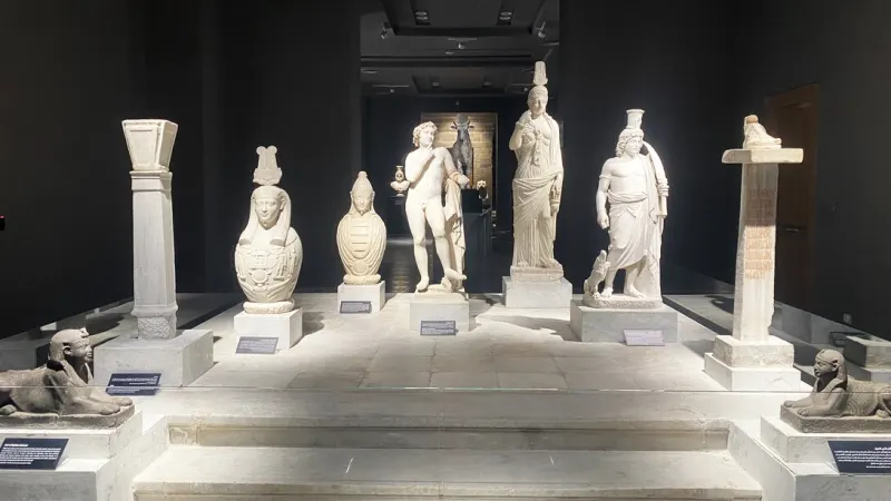 Monuments inside Greco-Roman museum in Alexandria, Greco-Roman Museum