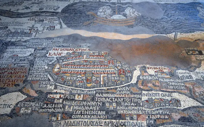 Map of Madaba Jordan