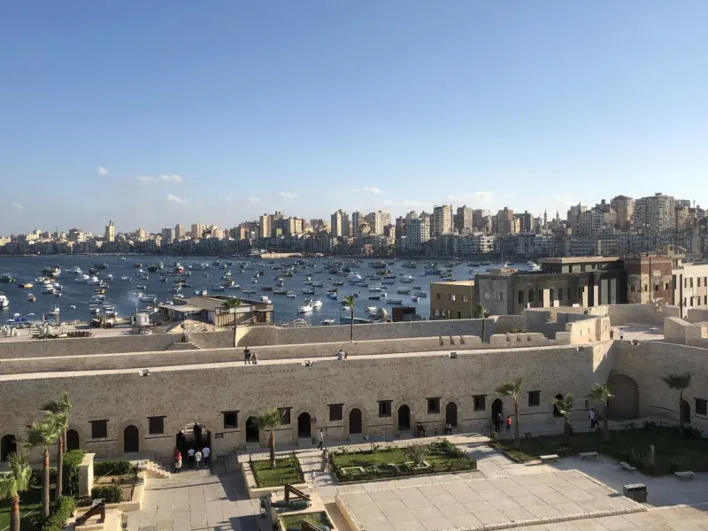 the cityscape of Alexandria,  Alexandria Port Egypt