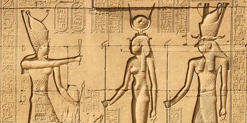 Cleopatra and Caesarean, Temple of Hathor, Dendera, Queen Cleopatra
