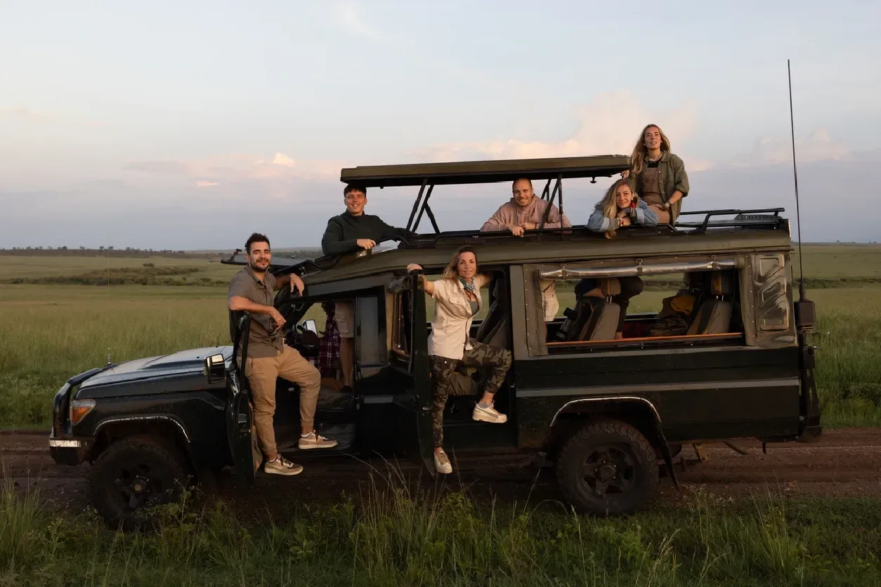 Group of friends enjoying their Kenya African safari package