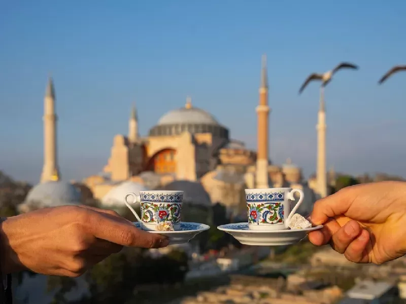 Cafe turco ad istanbul , bevande turche