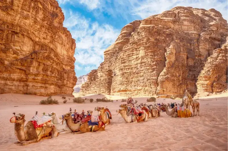 Wüstenlandschaft von Wadi Rum in Jordanien