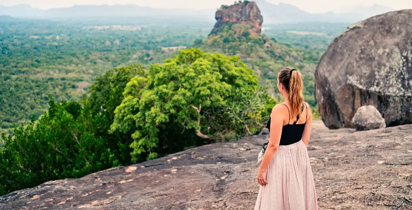 Mujer en Sigiriya, Sri Lanka.