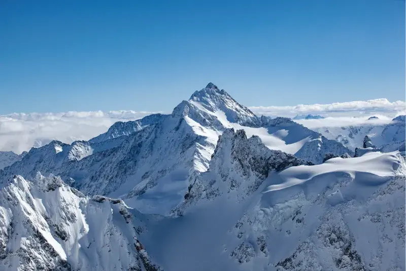 Blick auf die Schweizer Alpen in der Schweiz.
