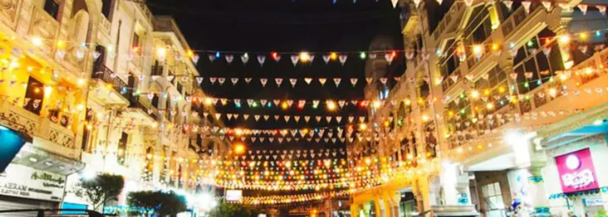 L'ornamento di Ramadan nelle strade egiziane, ramadan in egitto