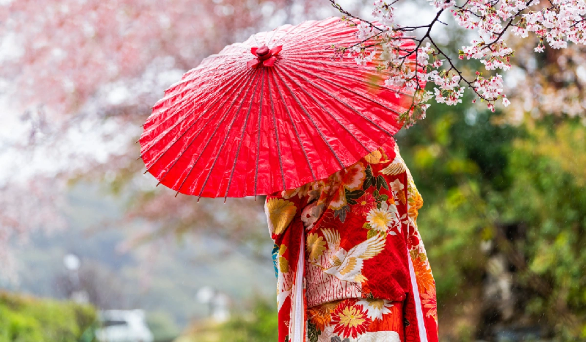 The Rented Kimono in Kyoto, Japan