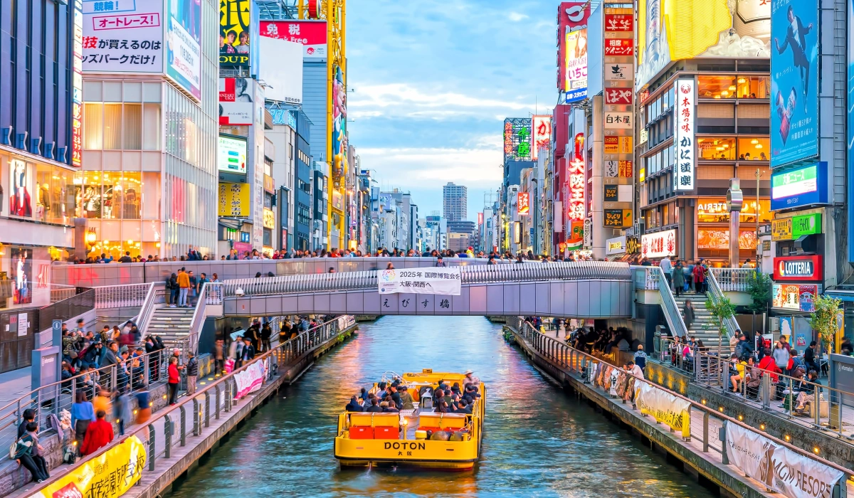 Dotonbori shopping street in Osaka, Japan