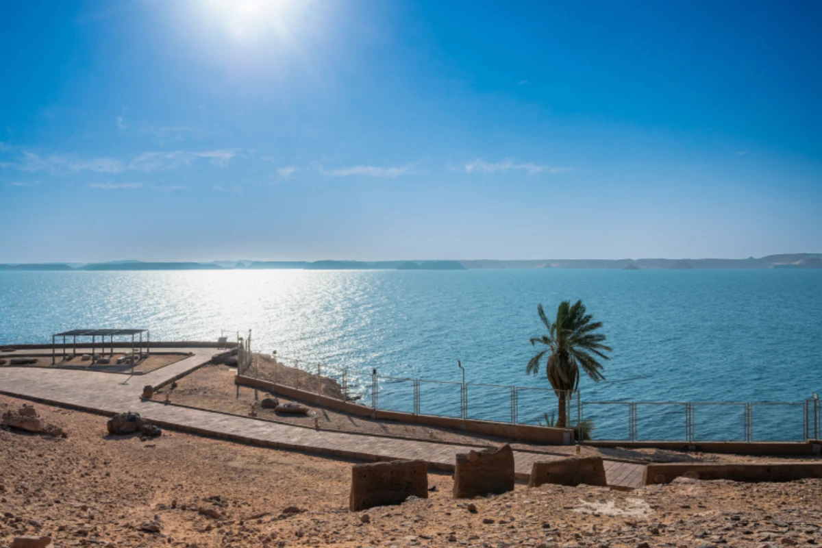 Fesselndes Bild des Nassersees aus Assuan, Ägypten