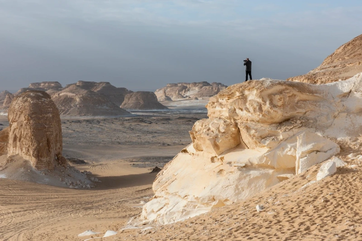 Malerische Aussicht auf die Siwa-Oase bei Sonnenuntergang