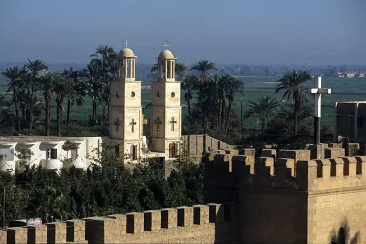 Al Muharraq Monastery near Assiut, an important stop on the Christian pilgrimage route through Egypt