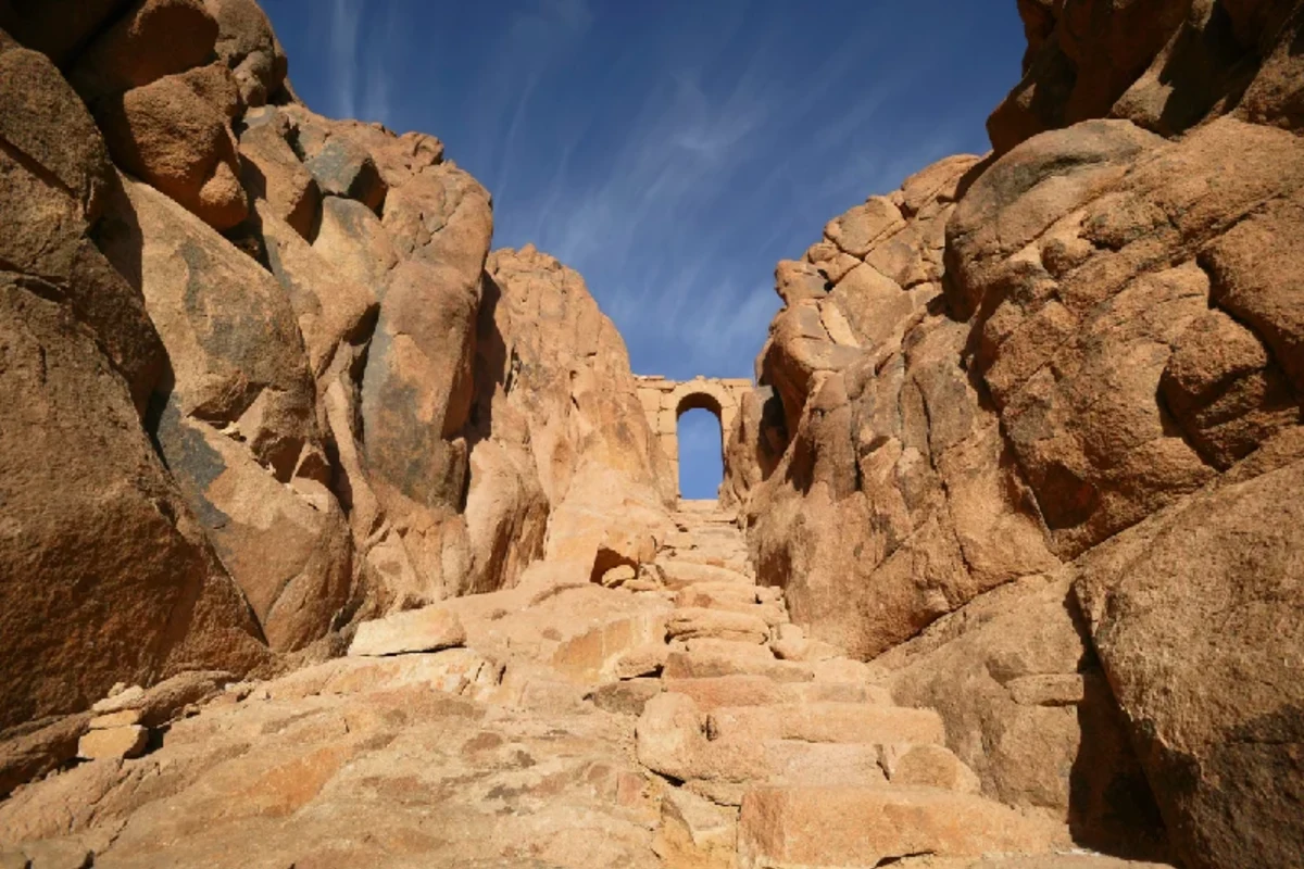 Griechische Orthdoxkapelle auf dem Berg Sinai / Moses Berg auf 2285m in Ägypten