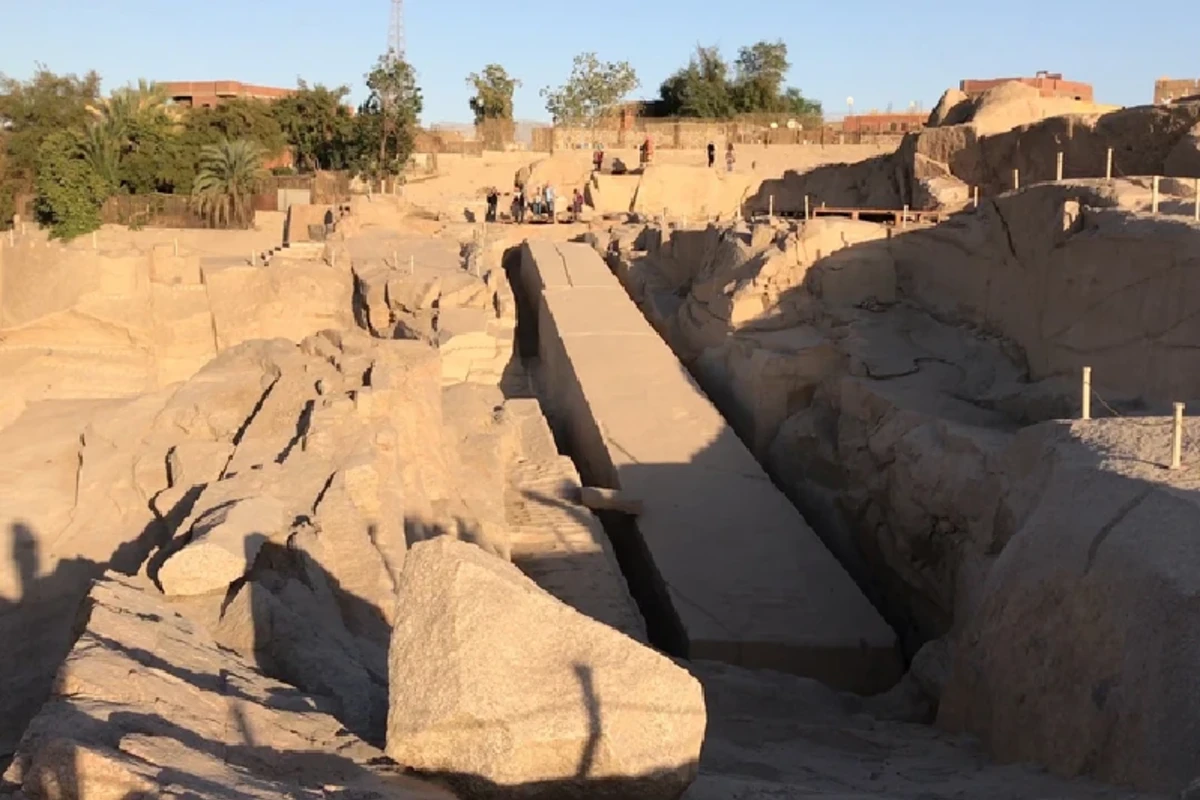Der unvollendendete Obelisk von Assuan, Ägyptenete Obelisk in Assuan, Ägypten.