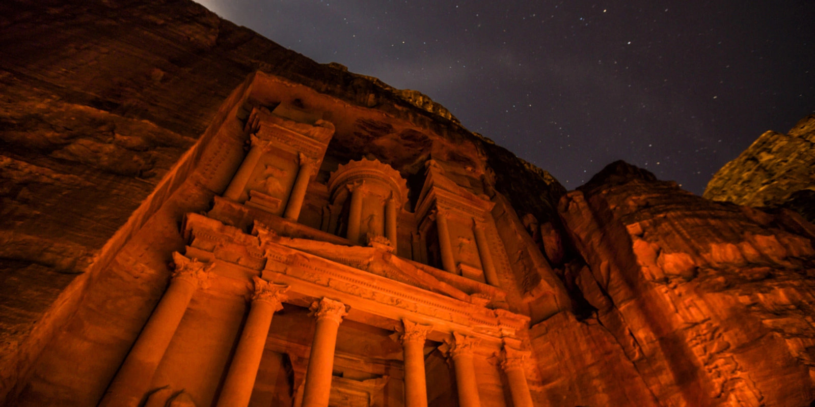 Treasury by night, Petra, Jordan