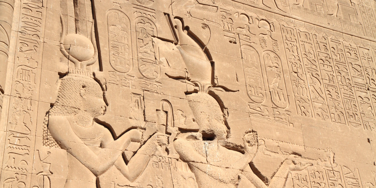 Cleopatra and Caesarean, Temple of Hathor, Dendera, Egypt