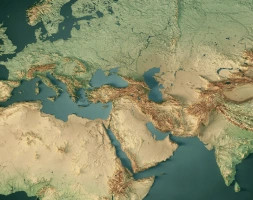Mapa de oriente medio 