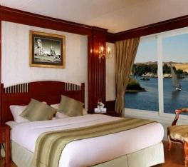 Camera da letto singola a bodo della Crociera Nile Style Lussuosa, crociera sul nilo 5 stelle