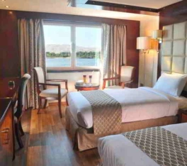 Camera da letto doppia a bodo della Crociera Nile Style Lussuosa, crociera sul nilo 5 stelle