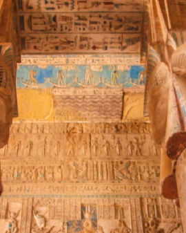 Medinet Habu:- Pilares del templo de Ramsés III