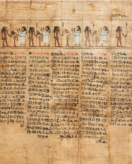 Libro de la Muerte de Tayesnakht, Museo Egipcio, 332 a. C. - papiro