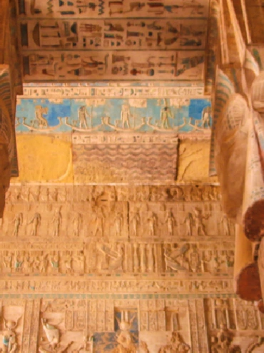 Medinet Habu:- Pilares del templo de Ramsés III