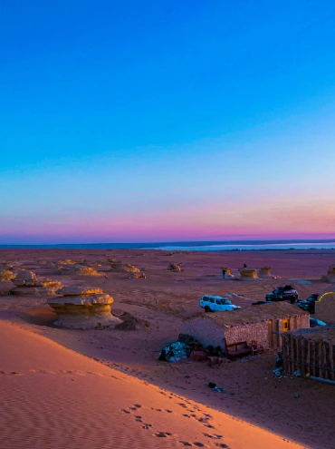 Vista del oasis de El Fayum en Egipto