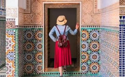 una turista a rabat marocco , tour rabat