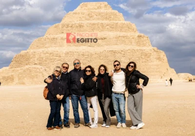 una famiglia davanti a saqqara, cairo e marsa alam